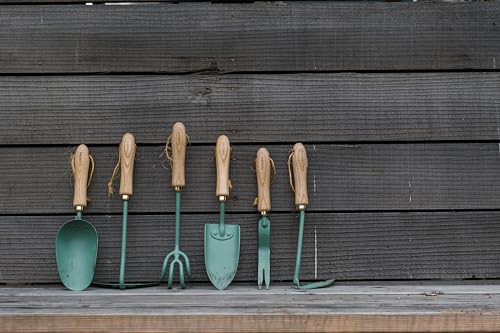 Barebones Dandelion Weeding Fork - Gardening Hand Tools - Japanese Hand Weeder, Weed Puller, and Weed Remover Tool (Ash/Mint)
