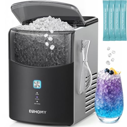 Image of EUHOMY Countertop Nugget Ice Maker, 35lbs Daily Sonic Crushed Ice Machine