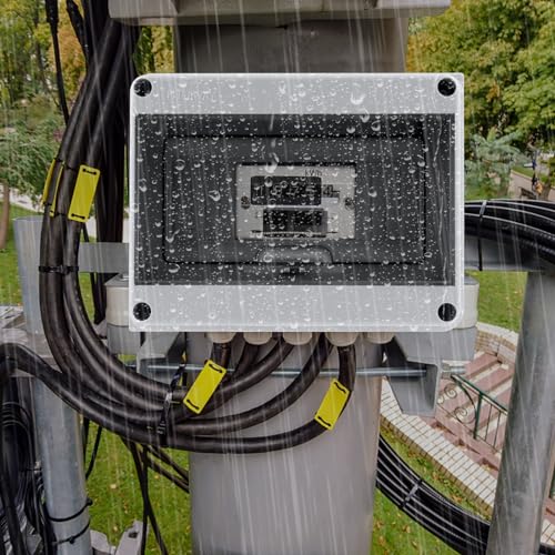 Miniatura 5 de Lwmtt Caja Cuadro Electrico Superficie 8 Modulos,Caja De Fusibles Ip65 A Prueba De Agua Con Bloque De Terminales, Carril Dn, Caja Conexiones Electricas Para Jardín O Exteriores