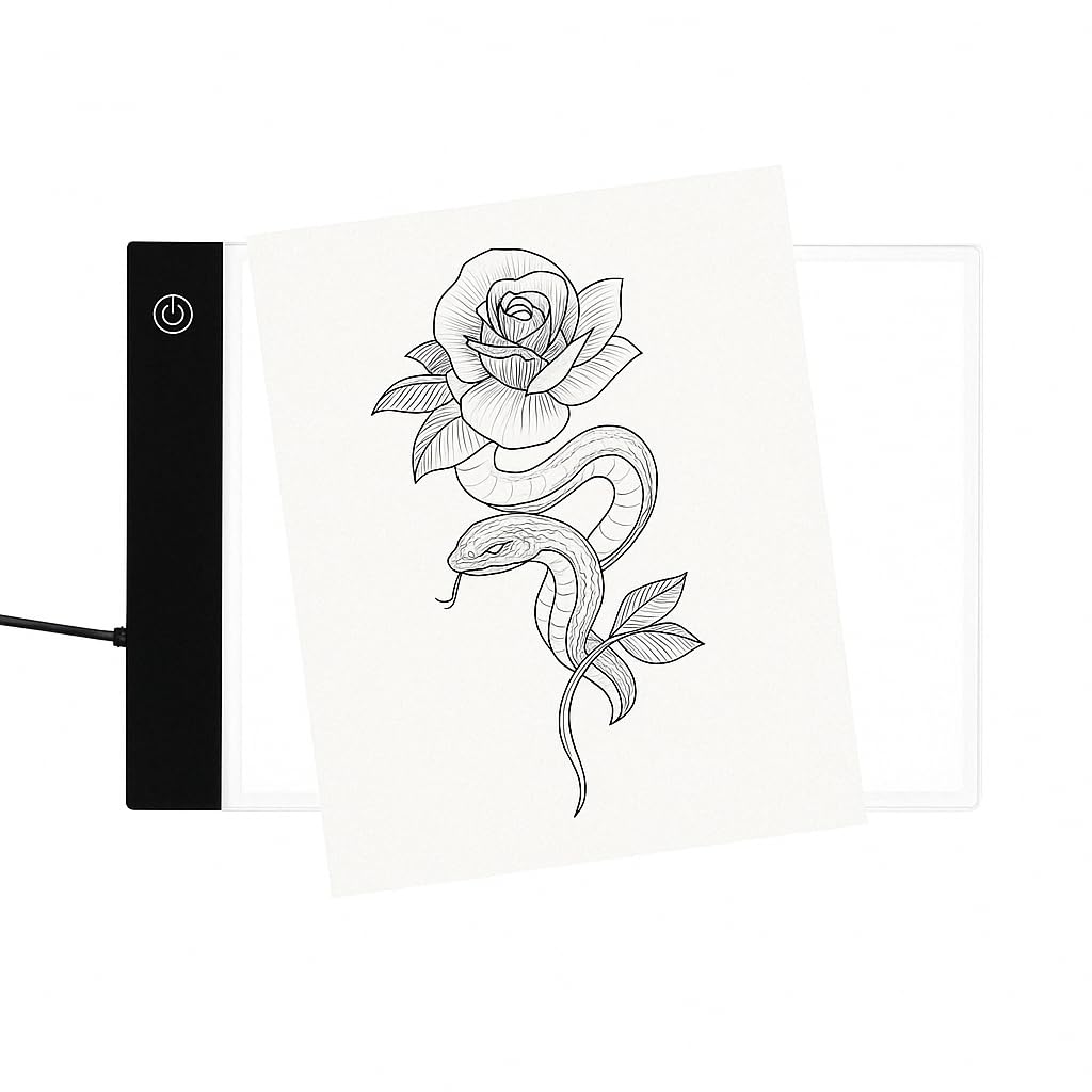 A4 LED Light Pad for Tracing – Ultra-Slim USB Powered Drawing Board with Adjustable Brightness – Ideal for Artists, Kids, Tattoo Stencil Work, Diamond Painting & Animation
