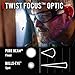 CoastSPG500 Rechargeable Lighted LED SafetyGlasses,Bulls-Eye Spot Beam,ANSI Z87Standards, 2Scratch Resistant Lenses (Clear,Yellow) Included, UVProtection, Protective Carrying Case Included (Black/Red)