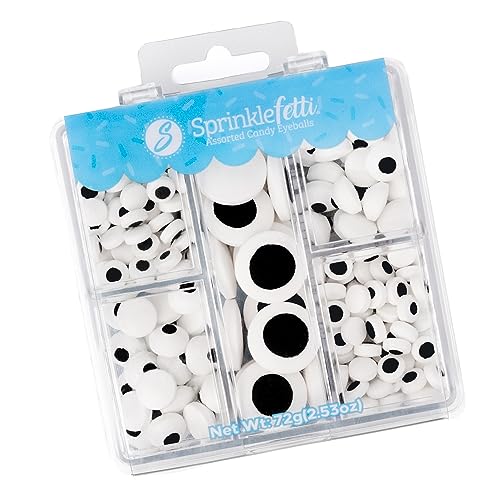 Sweets Indeed Eyeball Tacklebox – 2.53 Oz Assorted Candy Eyeballs For Baking & Decorating – 18Mm, 10Mm & 3Mm Edible Eyes For Cookies, Cupcakes & Cakes