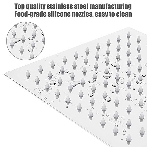 Nearmoon NM-SHS-802 Rain Shower Head, Nearmoon High Flow Stainless Steel Square Rainfall Showerhead thumb #1