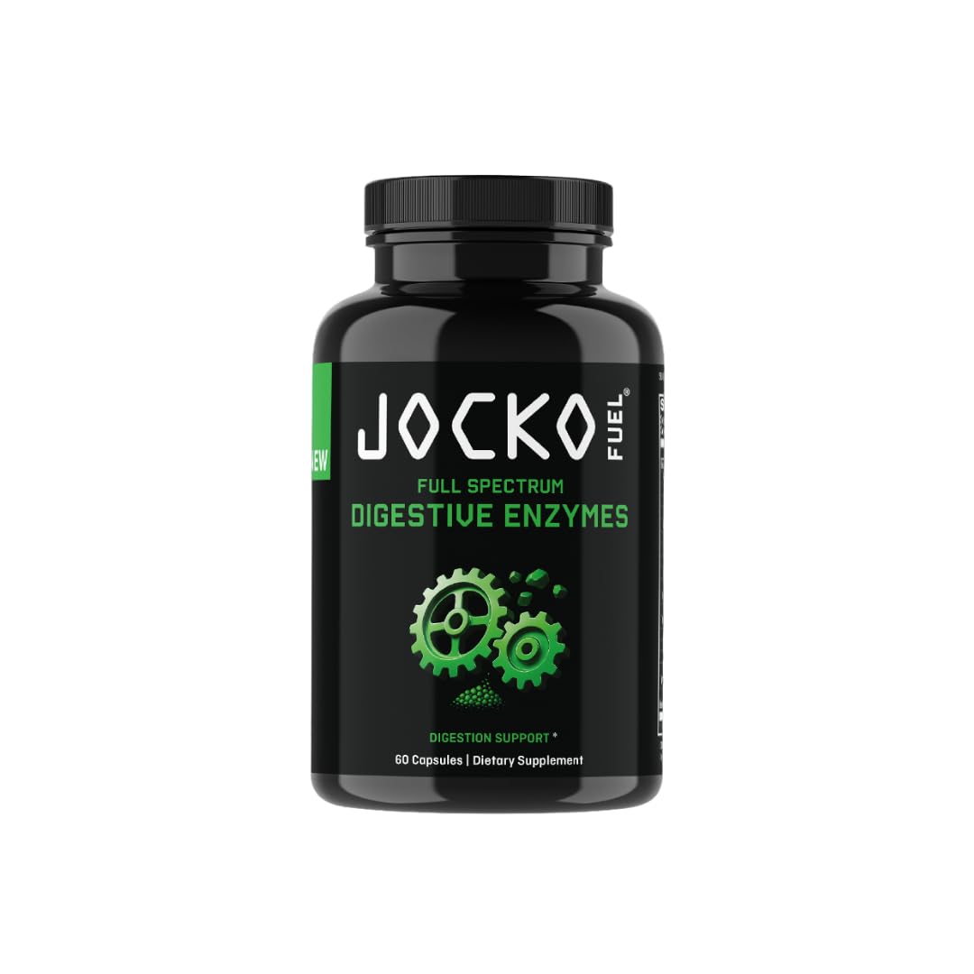 Jocko Fuel Digestive Enzymes, Gut Health Supplement, 60 Count | 30 Serving