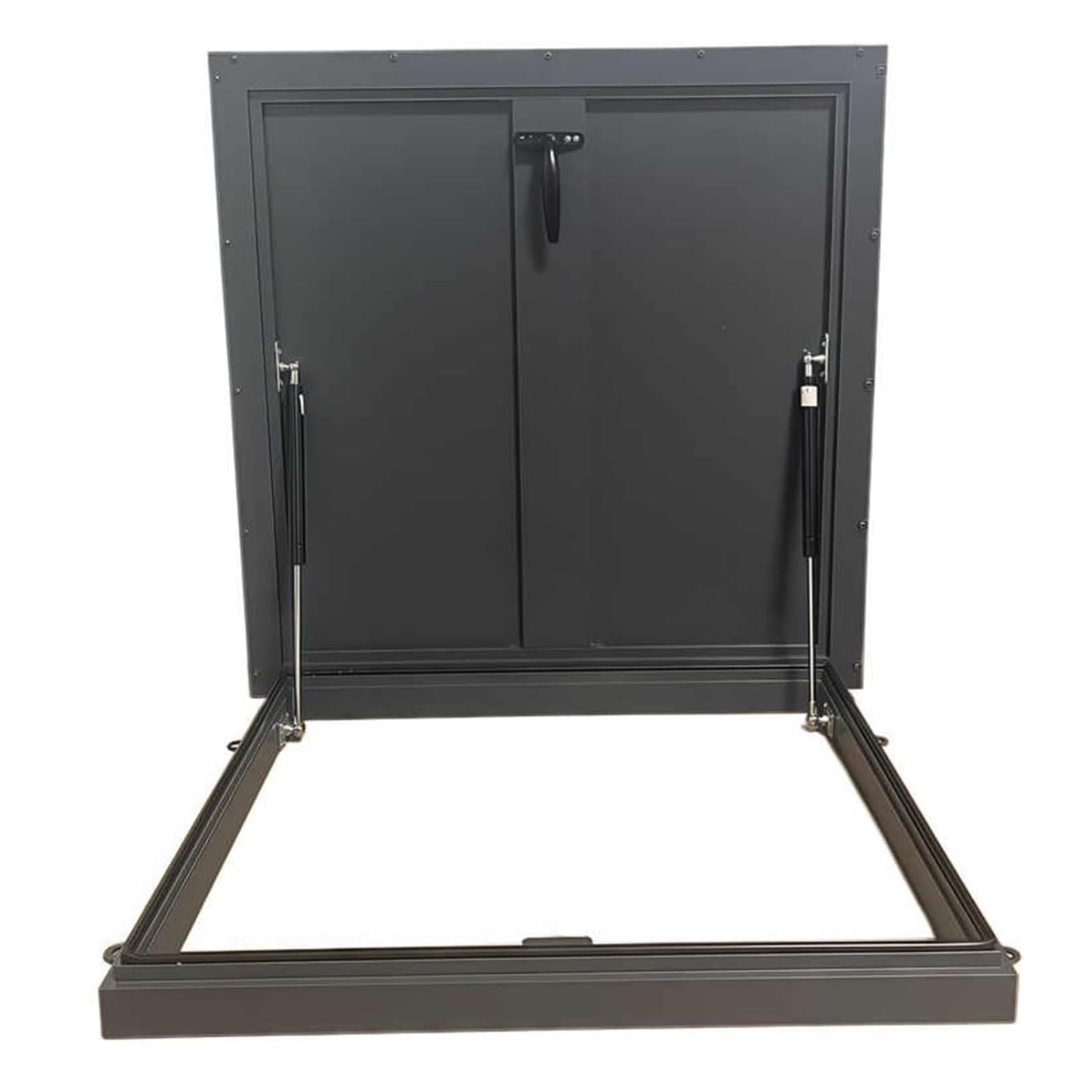 Juskaqzyi One Color Skylight Roof Hatch Roof Access Hatch Heavy Duty Attic Door With Aluminum Alloy Frame For Home/Basement Commercial Use Attic(85 * 85Cm)