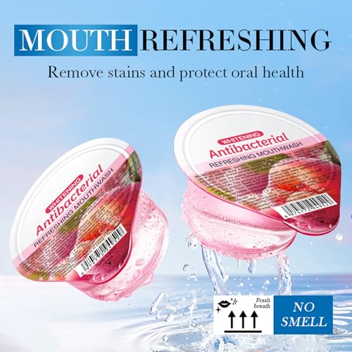 Mundspülung Total Care - Kariesvorbeugung, Zahnstärkung, Frischer Atem, Zahnfleischpflege - 13ml X 10 Stück - Ideal Für Chronischen Mundgeruch Und Gereiztes Zahnfleisch (Pfirsich) Peach Mouthwash – Bild 4