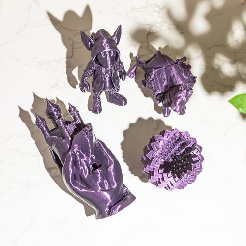 Image of Starlight Purple Chameleon PLA 1.75mm 1kg ColorShift Glitter 3D Filament | Glitter sparkle Chameleon color change Hide layer lines Low warping No tangle 1kg spool 2.2lbs for Printer FDM Bambu Creality