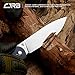 CJRB Folding Pocket Knife Ria(J1917), Small Tactical Knife with 0.1” 12C27 Blade and Micarta Handle for EDC Outdoor, Camping, Survival, Hunting, Fishing,Blue