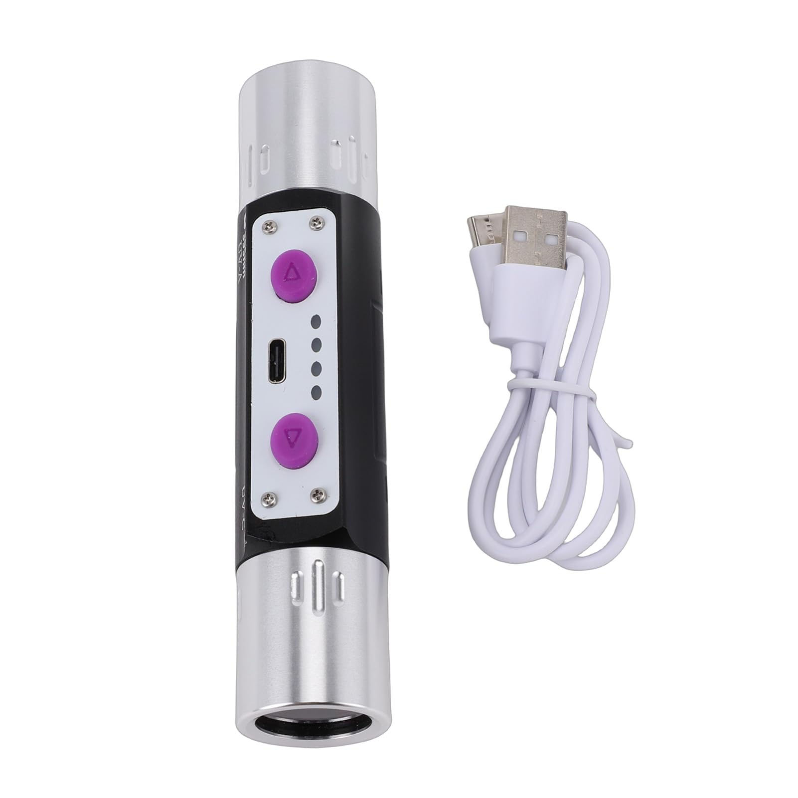 FILFEEL Lampe de Poche à Lumière Violette – Détecteur à Double Tête Rechargeable 3 W avec Longueurs d'onde 254 Nm + 365 Nm + 395 pour la Détection de Contrefaçon de Billets de Banque, l'évaluation,