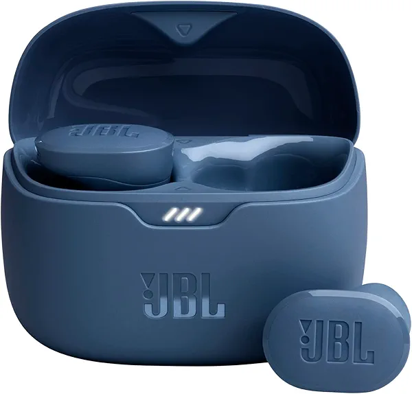 JBL Tune Buds - True wireless Noise Cancelling earbuds, JBL Pure Bass Sound, Bluetooth 5.3, 4-Mic technology for Crisp, Clear Calls, Water and dust resistant (Blue) (Renewed)