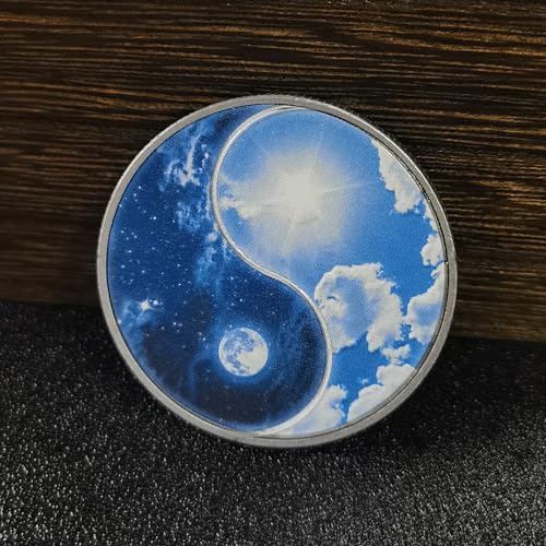 Sun and Moon Sobriety Chip AA Coin Recovery Gift Pocket Token for Men or Women Yin-Yang Sober Medall