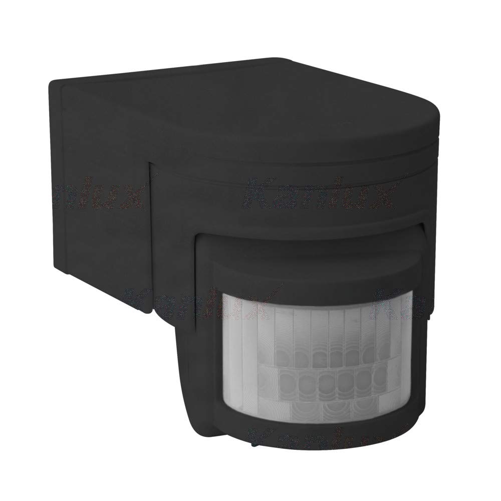 IP44 al aire libre PIR sensor de movimiento detector de movimiento negro montado en la pared automático de la luz de seguridad de la puerta del interruptor de seguridad del hogar tienda del banco