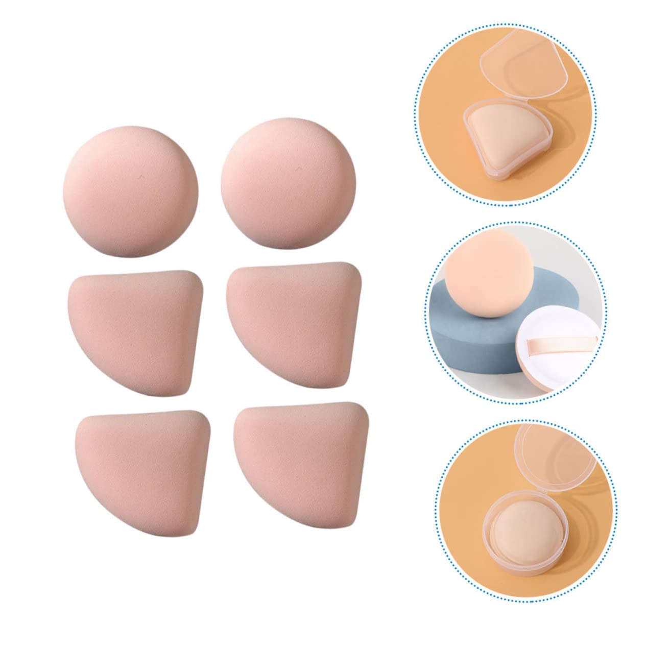DOITOOL Pz Soffio a Cuscino D'aria Di Miscela Soffio D'aria Soffi Asciutti Bagnati Trucco Crema Piumino Di Cotone Piumini Da Cipria Trucco Liquido Spugna Viaggiare Frusta Pva