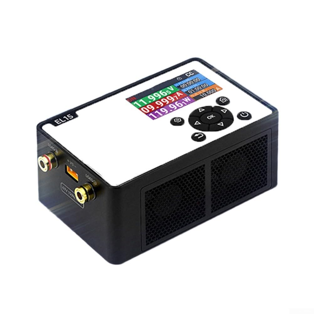 EL15 Programmierbarer elektronischer Lasttester DC – 60 V/12 A, 24-Bit ADC, Konstantstrom/Spannung/Widerstand/Leistungsmodi, für Batterie- und Netzteilprüfung