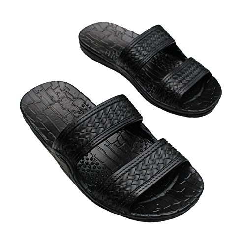 Hawaii Brown and Black Jesus sandals for Kids. (These kid sandals run 2 sizes smaller than US kid sizes) (Kid 2, Black)