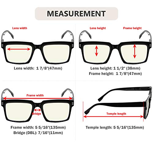 Image of Eyekepper 4-pack Reading Glasses Blue Light Blocking Square Computer Readers Women