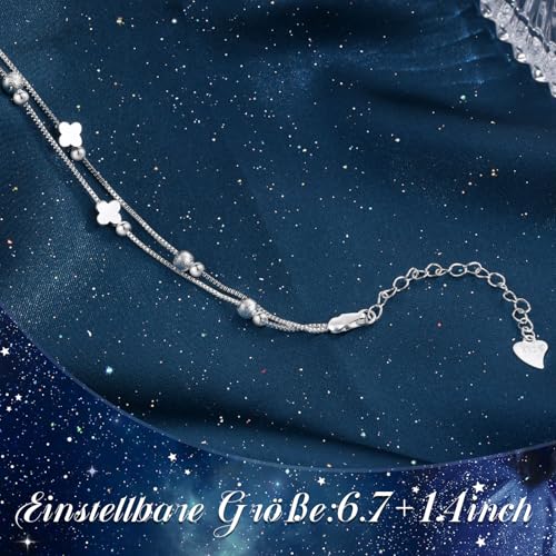CheersLife Armband Mädchen,Kleeblatt Schmuck Teenager Geschenke für Mädchen 12 13 14 15 16 17 18 19 20 21 Jahre,Weihnachten Geburtstag Geschenke für Tochter Schwestern Freundin