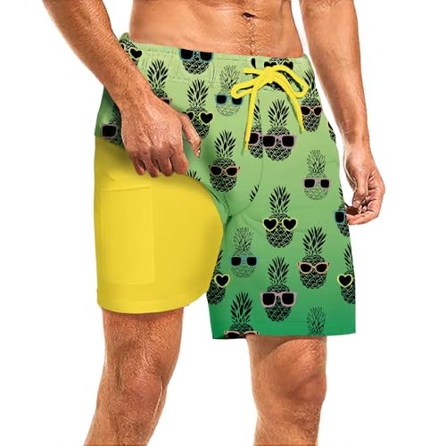 Mens Swim Trunks 5 Inch with Compression Liner Quick Dry Beach Shorts for Men Lightweight Bathing Suit3