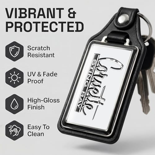 Image of Brotherhood Car Key Chain for Corvette - Classic Models Keychain for Men and Women Gift Key Ring Key Chain
