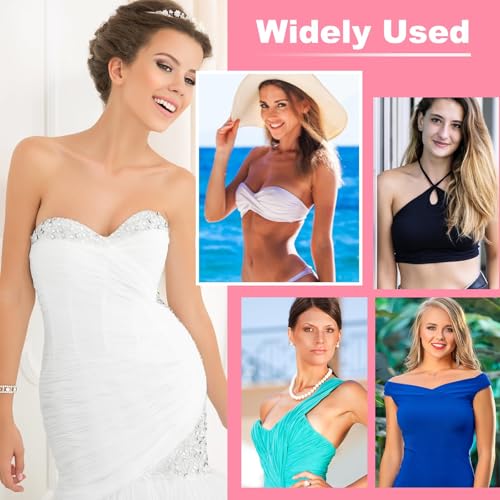 Heyumybit Boob Tape,5cm*5m Klebe BH Boobtapes mit 2 PCS Wiederverwendbare Brusttapes,Selbstklebende Trägerlose Boobtapes Unsichtbare BH Für Ballkleid,Hochzeitskleid,Abendkleider