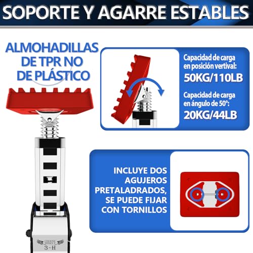 Miniatura 2 de 3-H Puntal Expansión Telescópico Reforzado 2 Pieza,Tensor Soporte Puerta Techo 40-62cm Carga 50kg Puntales De Obra Ajustable Puntales Extensibles Acero Robusto Para Construcción Obras Azul