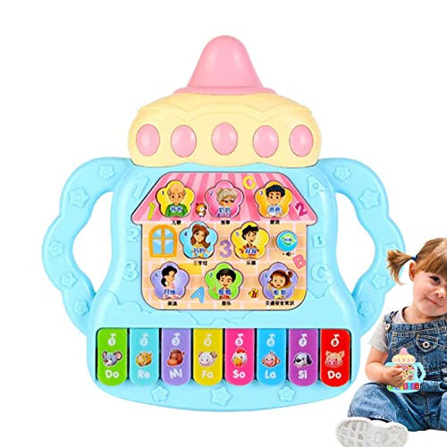 piano bebê - Brinquedo infantil teclado em forma mamadeira,Máquina ensino precoce multifuncional apr