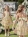 GRACE KARIN Teen Dress Size 14 Girls Gold Dance Party Birthday Dresses Fancy Wedding Flower Fashion Skater Special Occasion Clothes