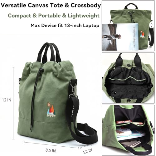 Bolso crossbody de lona para mujer miniatura 4