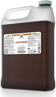 Oat Straw Alcohol-Free Liquid Extract, Organic Oats Straw (Avena Sativa) Dried Tops Glycerite Natural Herbal Supplement, Hawaii Pharm, USA 64 fl.oz