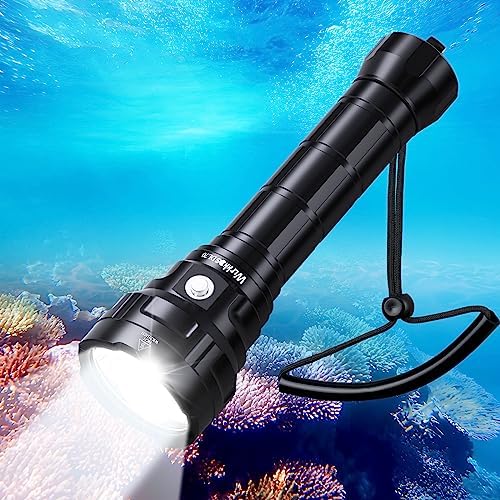 Wurkkos DL70 Dive Light Scuba Diving - 13000lm Super Bright Underwater Flashlight, 150m IPX8 Waterproof Torch LED Submarine Light - 4 Mode for Underwater Activity