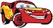 Disney Cars Iron-On Appliques-McQueen 2-1/2"X1-1/2" 1/Pkg