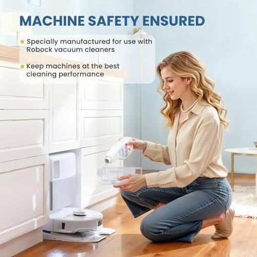Image of CPLIKE Floor Cleaning Solution for Roborock QV 35A, Qrevo S5V, Q7 M5, Q10 S5, Saros 10, Saros 20, CurvX, F25, and All Robot Vacuums with Mopping, Tea Tree Scent, Residue & Streak Free