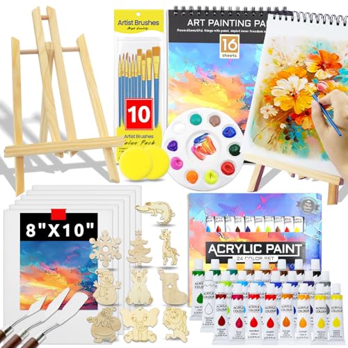 BlissfulBlend Acrylic Paint Canvas Set f…