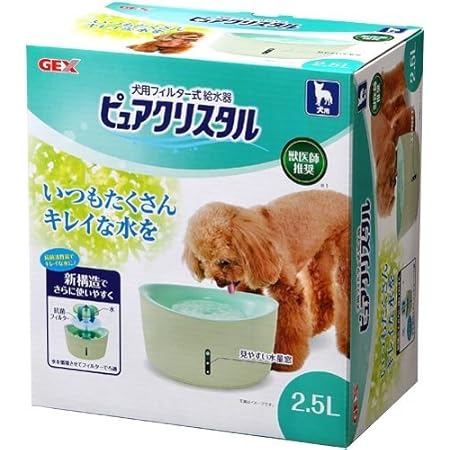 Amazon ジェックス ピュアクリスタル 超小型犬用 ガーリーピンク フィルター式 循環式 給水器 ジェックス 自動給水器 通販