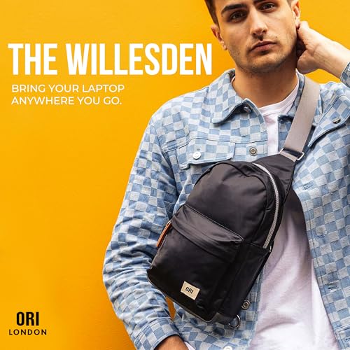 ORI LONDON Crossbody Bag - Large Nylon Travel Sling Bag for Women & Men with Chunky Zippers - The Willesden3