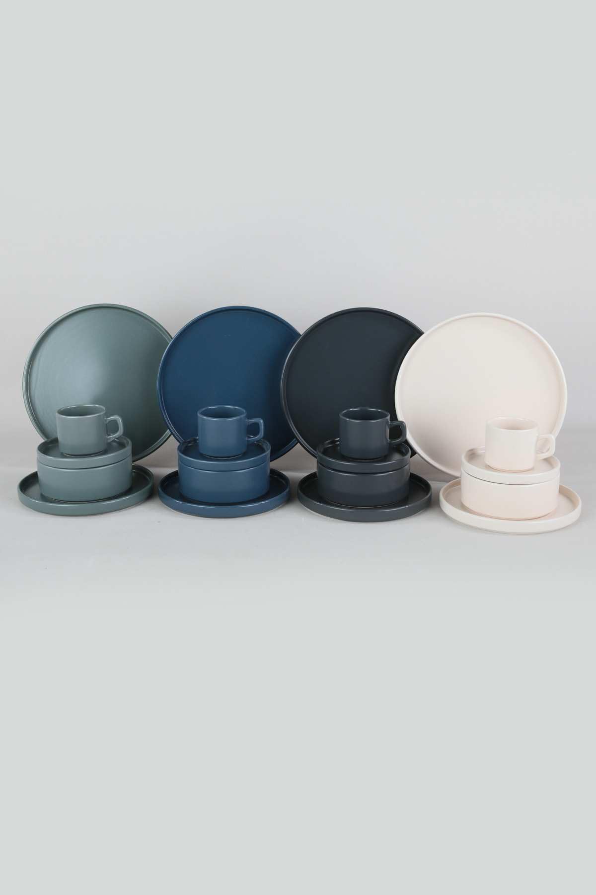 Elegante juego de cena de cerámica de 20 piezas, 100% Stoneware | Incluye platos de servicio, bolos, tazas de té y platillos | Seguro para lavavajillas y microondas, perfecto para cualquier ocasión
