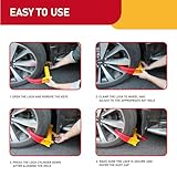 Cartman 2er-Pack Strapazierfähige Radkralle für Anhänger, Universal-Sicherheitsreifen, verstellbares Diebstahlsicherungsschloss für Anhänger, SUV, Boote, ATV, Motorräder, Golfwagen, 4 Schlüssel - 5