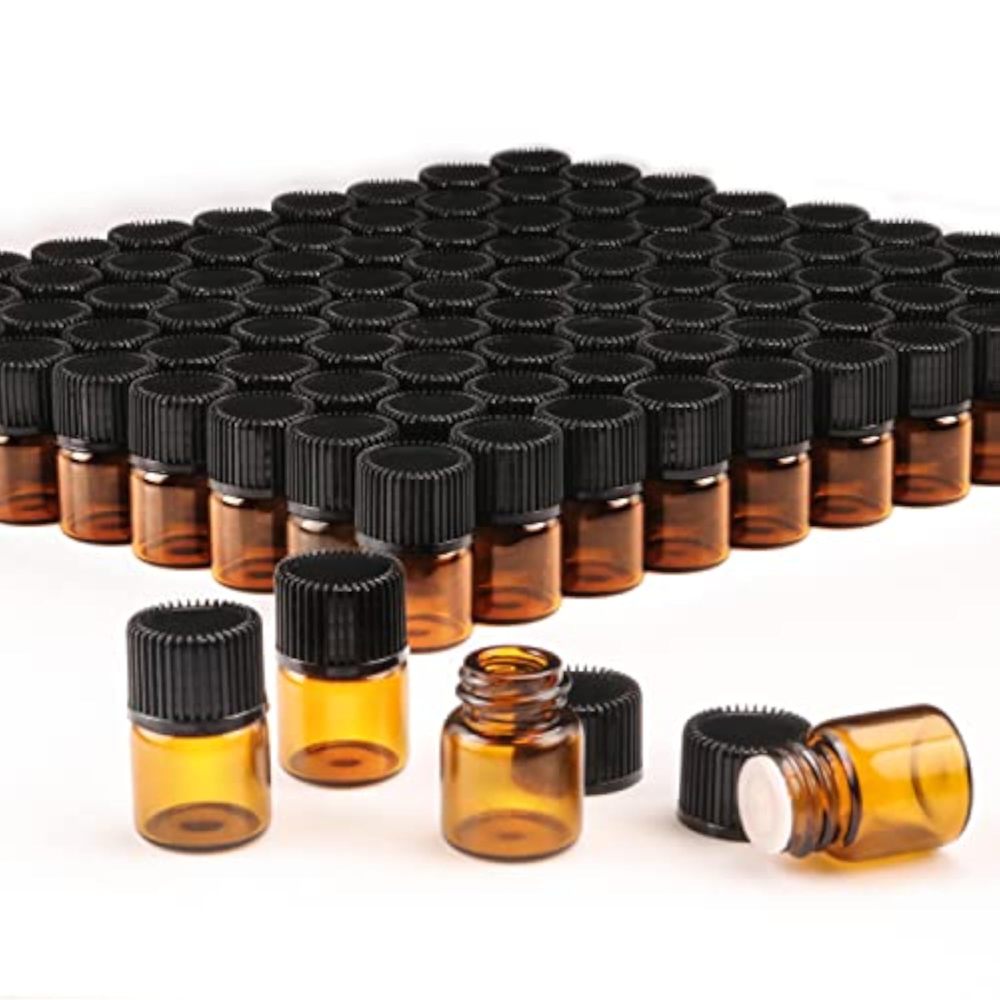 100 Packs Essential Oil Bottles, 1ml Mini Sample