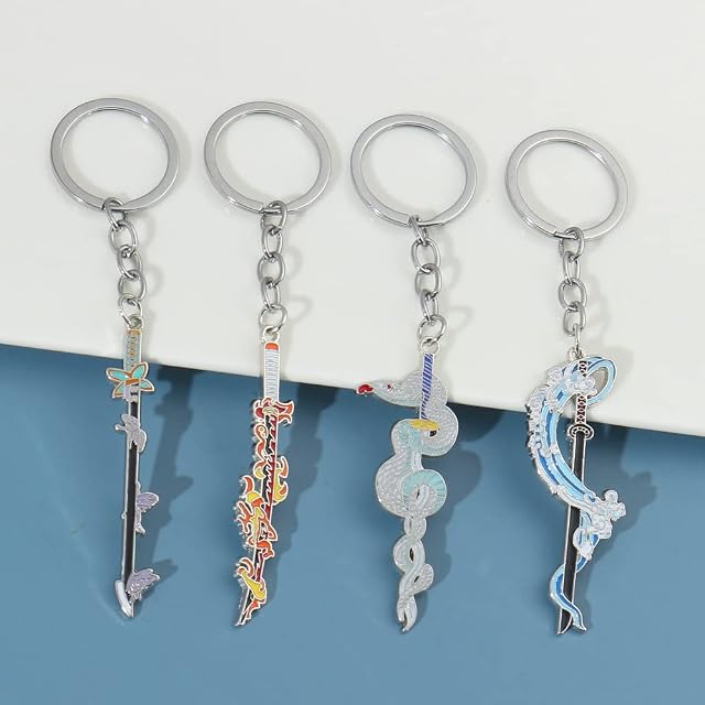 Foto 2 de 7 de 1pc Demon Slayer Anime Nichirin espada llavero lindo anime periférico cos, estilo 4, Taille unique
