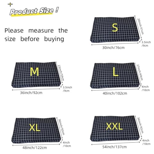 Dog Crate Bed Cover Dog Crate Pad Replacement Removable Pets Cat Mat Cushion Accessory Mattress Cover for Car Picnic Travel, XL