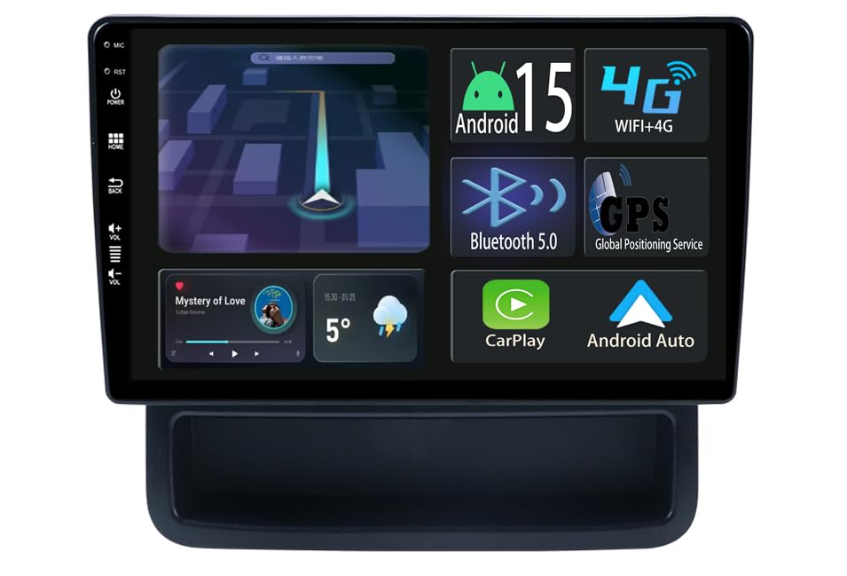 Autoradio Android 15 Opel Vivaro avec écran tactile de 10.1 pouces et Carplay sans fil