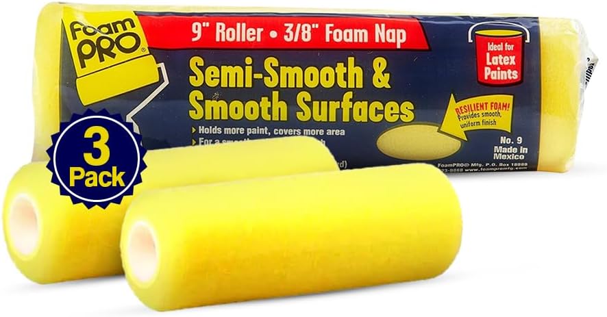 FoamPro 9 Paint Roller Cover For Semi-Smooth Surfaces | High Capacity Foam Roller Cover | House - View #10