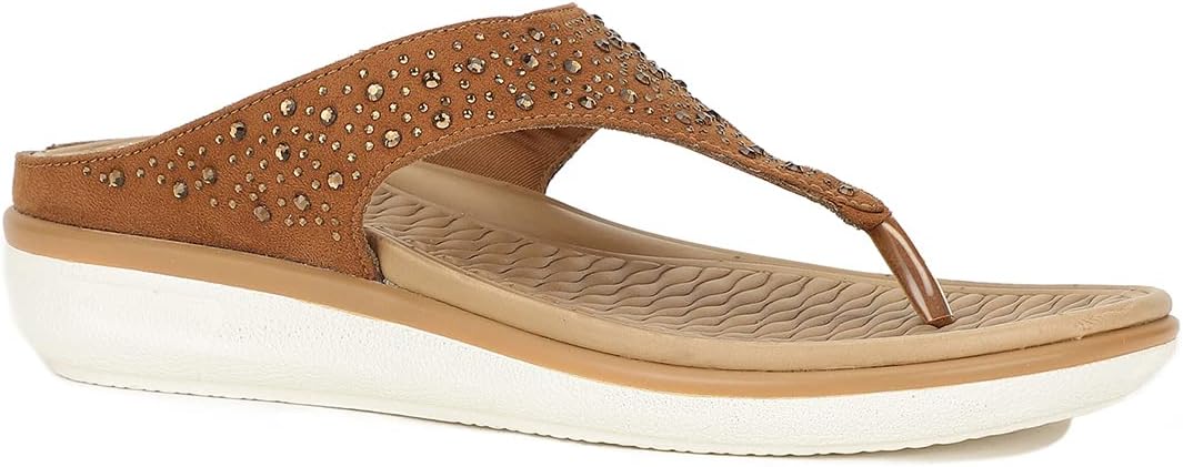 Bata ComfitWomen GEM THONG Heels, Brown, (6793414)