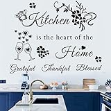 Kitchen Wall Decal Quotes Kitchen is The Heart of The Home Decoration Wall Arts Stickers Peel and St