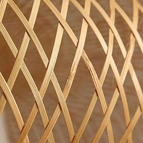 Taimowei Chinese Bamboo Chandelier Light Fixture Household Lamp With Natural Bamboo Lampshade E27 Height Adjustable Ceiling Light Living Room Dining Room Lamp/Diameter 35Cm #TOP5