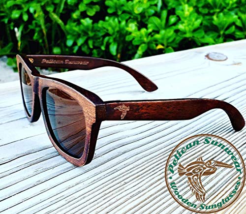 Image of Wood Sunglasses | Polarized | Vintage Wooden Frame | 100% UVA /UVB Protection | Bamboo Case | Men Women