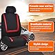 JNNJ 9 Stück Klassisch Autositzbezüge Sitzschoner Auto Schonbezug Autositz, Autositzbezüge Kompletter Satz, Ideale Passform & Perfekter Schutz Für Autositze(Rot)
