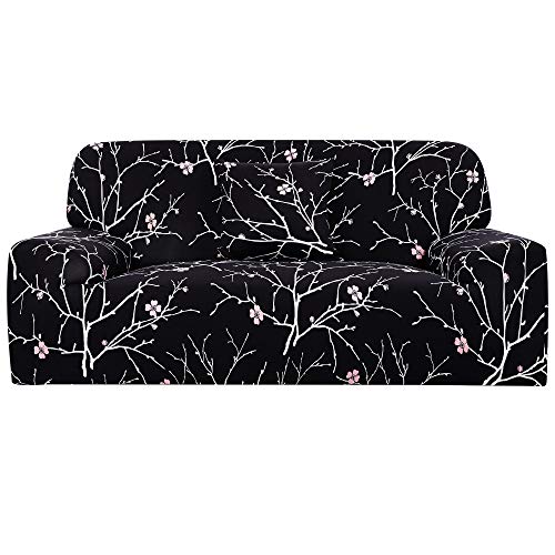 sourcing map Printed Sofa Cover Stretch Couch Cover Slipcovers Furniture + One Pillow Cover for 1 2 3 4 Cushion Couch Large