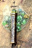 ANTIQLICIOUS Antique Brass Kaleidoscope Marble Eyepiece Antique Look Handcrafted Kaleidoscope for Ad