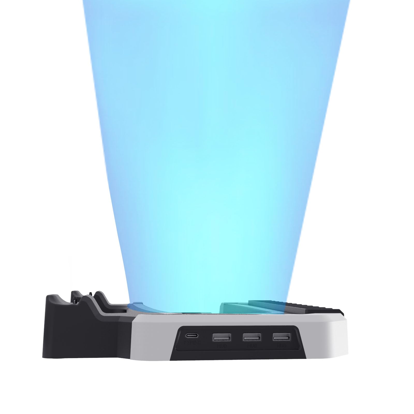 Soporte vertical Estación de refrigeración RGB consola para PS5 Pro, soporte base con base de carga de mando para PS5 y PS5 Pro/PS5 slim Disc & Digital Editions